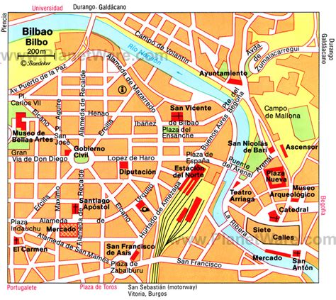 bilbao spain map tourist attractions